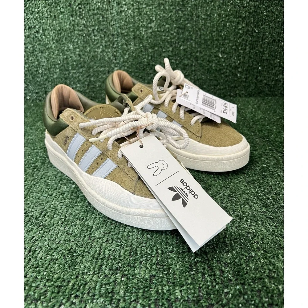 Adidas Campus Light x Bad Bunny 'Wild Moss' Olive Men's 5.5 Women's 6.5 ID7950